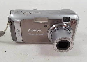 Canon PowerShot A460 Digital Camera 5MP 4x Zoom Silver - Tested Working - Picture 1 of 10