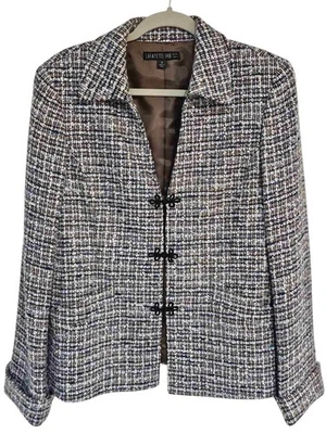 Lafayette 148 New York Womens 10 Tweed Jacket Blazer Wool Silk Blend Career Work - Image 1 of 4