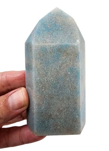 Trollite Blue Tourmaline Lithium Lepidolite Polished Tower 140.3 grams - Picture 1 of 3