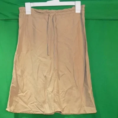 Falda con cordón de lino topo H&M - Talla 4 Foto 1 de 2