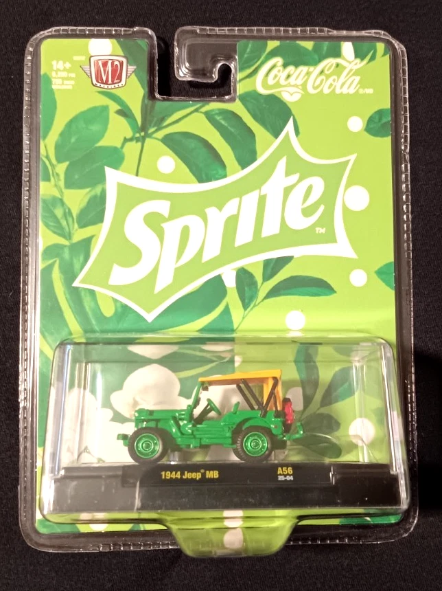 CHASE 1 of 750 M2 Machines 1944 Jeep MB A56 25-04 Sprite Coca-Cola Green - Image 1 of 1