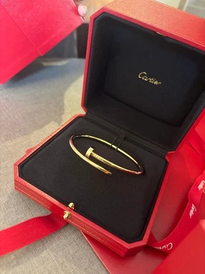 Cartier Just Ankle Classic 2 piezas oro 18k tobilleras 17 pulgadas y 19 pulgadas certificados Foto 1 de 4