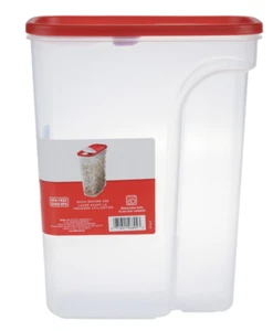 Rubbermaid Modular Food Storage 22.8 Cups Cereal Container Red Flip Top Lid 5.4 - Picture 1 of 3