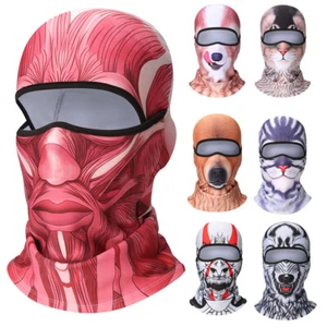Cute Cat Dog Full Face Mask UV Protection Balaclava Sun Hood Cover for Men Women - Picture 1 of 20