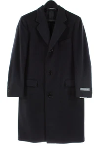 Hickey Freeman NWT His First 100% Cashmere Coat Size 12R US In Solid Blue - Picture 1 of 7