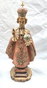 VTG Infant Jesus Of Prague Resin Religious Jesus Statue Great Detail 8"  - Picture 1 of 6