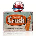 Metal Tin Sign • 1953 Drink Orange Crush Soda Pop • Refreshing Delicious • Retro