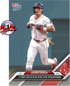 Jarren Duran 2024 MLB TOPPS NOW #602 - Foto 1 di 2