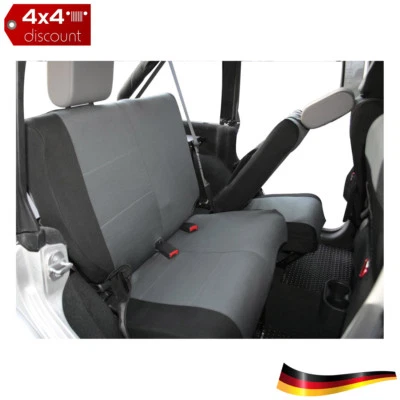 Sitzbezüge hinten Schwarz & grau Jeep Wrangler JK 2007+ (2.8 L 3.8 L) - Bild 1 von 2