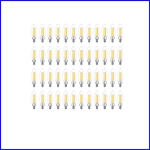 48-Pack Dimmable E12 Candle Bulbs, 2700K Soft White, Perfect for Chandeliers - Picture 1 of 8