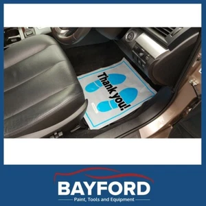 WORKSHOP CAR FLOOR MATS PROTECTORS WITH DISPENSER BOX PLASTIC 500 PER ROLL - Picture 1 of 2