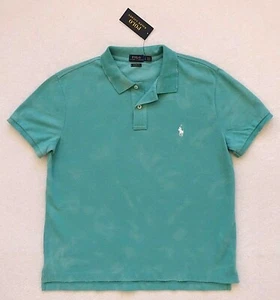 Polo Ralph Lauren Polo Shirt Women's Size L Green Frayed Short Sleeve Cotton - Picture 1 of 5