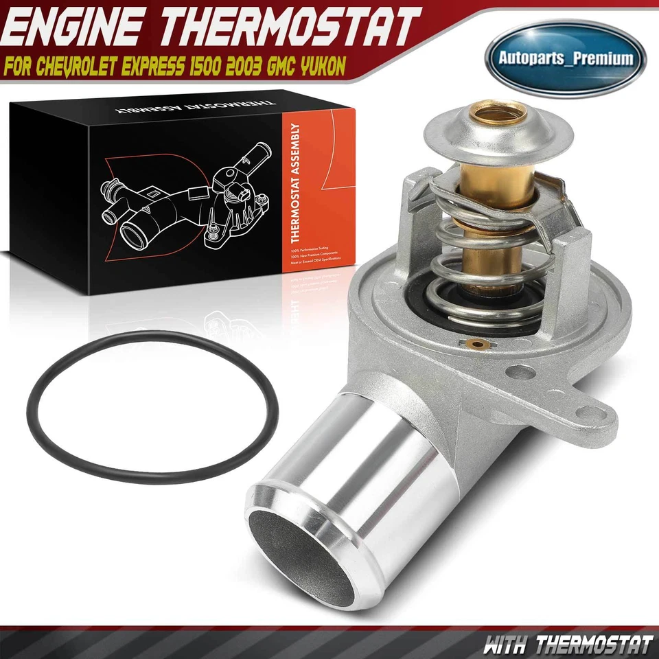 Conjunto de carcasa de termostato de refrigerante de motor para Chevrolet 1999-2003 GMC Sierra 1500 Foto 1 de 4