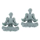  2 Count Tabletop Monkey Decoration Sandstone Small Office Buddha Statue