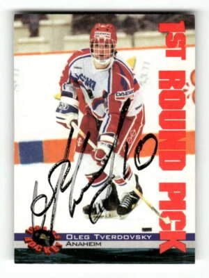 1994-95 Classic hockey 2 Oleg Tverdovsky signed auto autograph  BXCP33 - Image 1 of 2