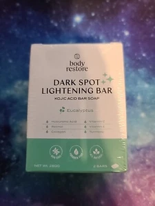 Body Restore Kojisäure Seife, (Eukalyptus 2er Pack), mit Vitamin C, E, Shea... - Bild 1 von 6