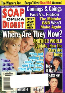 SOAP OPERA DIGEST Sept 1999 Another World McKenzie Westmore Most Beautiful Women - Picture 1 of 4