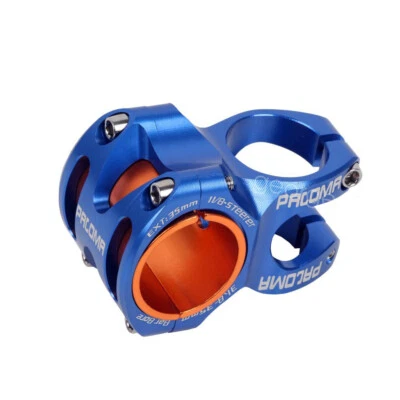 MTB Bike Handlebar Stem Bicycle Stem Riser Aluminum Alloy 31.8mm 35mm Blue - Image 1 of 4