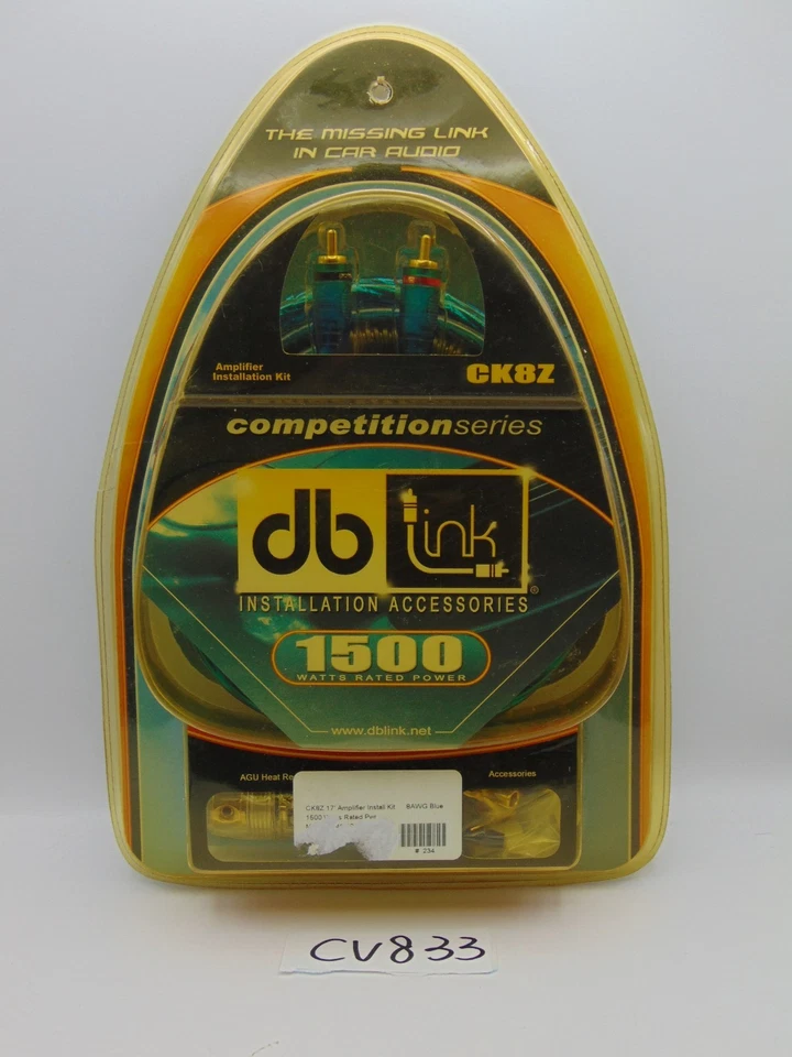 Db Link 8-gauge Competition Series Amplifier 1500 Watts Installation Kit CK8Z - Image 1 of 4
