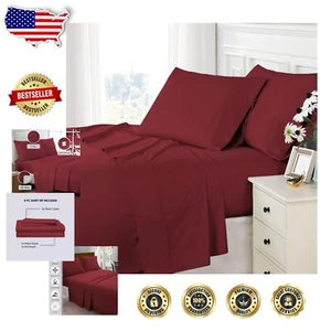 Combed Cotton King Sheets Set - Luxurious 800 Thread Count, Oeko-Tex Certified - Picture 1 of 9