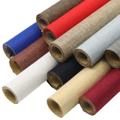 16€/m² Selbstklebend Leinenstoff Möbel Dekostoff Haushalt Hobby Meterware - Bild 1 von 4