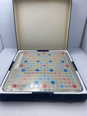 Vtg Scrabble Deluxe Edition Rotating Turntable S&R 1977 Complete Score Keepers - Image 1 of 4
