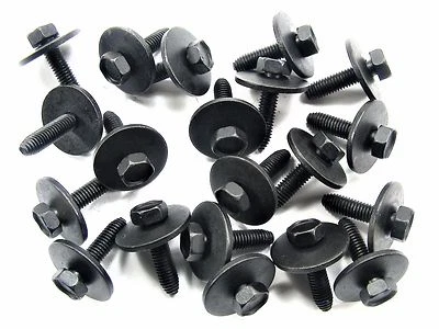 Pernos de cuerpo DATSUN 6 mm - M6-1,0 x 25 mm de largo - 10 mm hexagonal - arandela de 24 mm - 20 pernos - #163 Foto 1 de 4