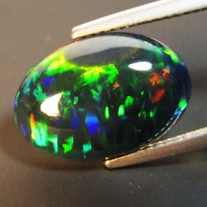 Hermosa colección de piedras preciosas de ópalo negro con forma ovalada de color natural de 4,40 quilates - Imagen 1 de 5