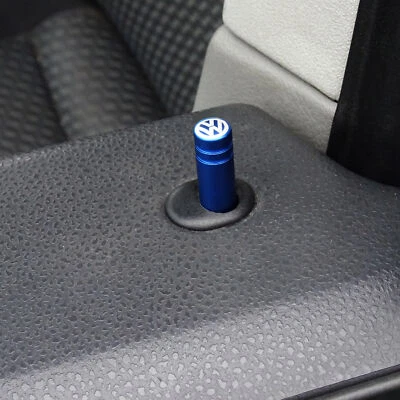 EXEUDE Door Lock Pins CNC machined Aluminium Blue Pair VW T5 T5.1 T6 Caddy Mk3 & Others