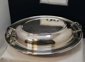 Academy Silber auf Kupfer Buffet Gemüse bedeckt Servierschale #102 Vintage - Bild 1 von 7