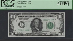 1928 100 pcgs64 unc. - Picture 1 of 2