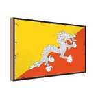 Holzschild Holzbild 20x30 cm Bhutan Fahne Flagge Geschenk Deko