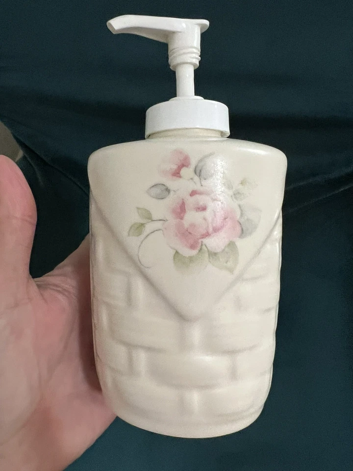 pfaltzgraff tea rose  Soap Lotion Dispenser - Image 1 of 4