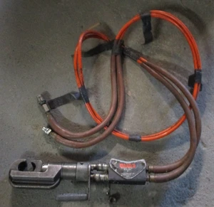Burndy Y46 Hypress 15-Ton Hydraulic Crimper Remote Head w/Greenlee Control Valve - Picture 1 of 6