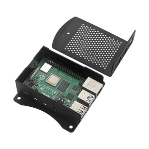 Aluminum Alloy Protective Case Housing w/ Cooling Fan For Raspberry Pi 4 Model B - Picture 1 of 6