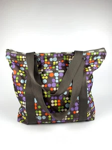 Le Sportsac Beuteltasche Tasche gepunktet Polyester Reißverschluss Reise Strand Tagesrucksack - Bild 1 von 16
