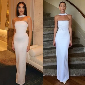 HELSA Stephanie Column Maxikleid weiß NEU mit Etikett - Bild 1 von 10