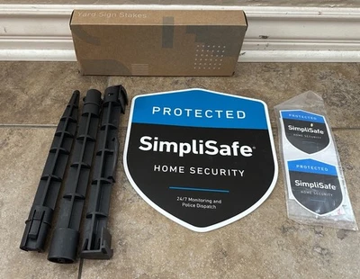 SimpliSafe Yard Sign and Stake, Home Security - Blue/Black - - Image 1 of 4