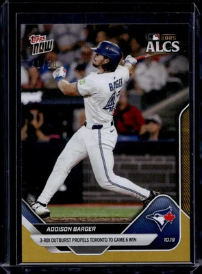 2025 Topps Now #885 Addison Barger Gold Foil #d 41/50 - Image 1 of 2