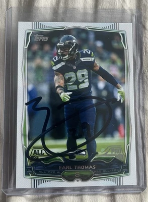 Earl Thomas 2014 Topps #283 Seattle Seahawks Autographed Card - Image 1 of 2