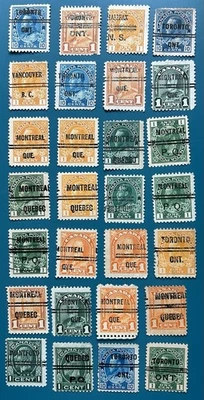 Lote 115 estampillas precanceladas de Canadá Foto 1 de 4