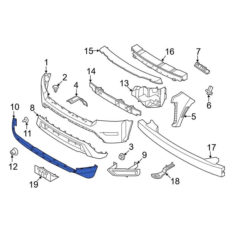 For Nissan Frontier 2022-2024 Nissan 960109BU0A Front Valance Panel - Image 1 of 1