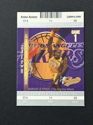 2003-04 Fleer Ultra Shaquille O'Neal #57 Lakers HOF Authentix NBA Shaq - Image 1 of 2
