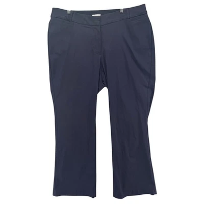 Lane Bryant Curvy Allie Pants Womens Navy Blue Flat Front Stretch Size 20R - Image 1 of 4