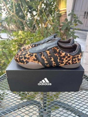 New Adidas Women's Taekwondo MEI "Leopard Print" Cheetah Shoes  Black Gum JS0298 - Image 1 of 4