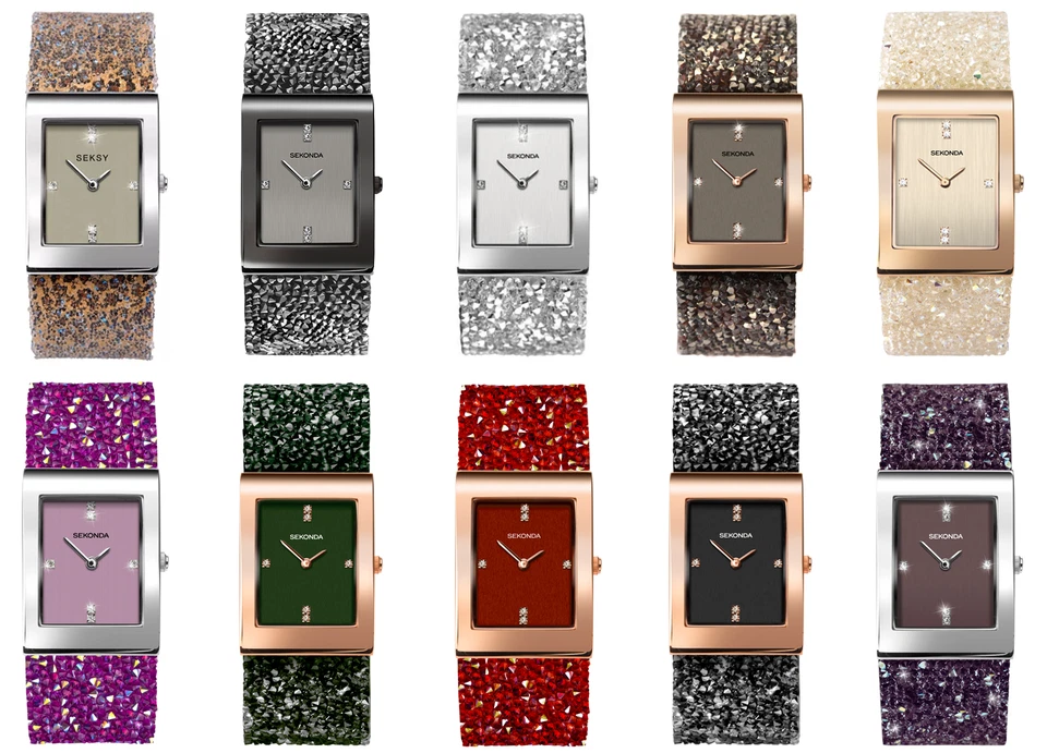 Reloj Seksy by Sekonda Rocks Damas Conjunto Piedra Correa Cuero Foto 1 de 1