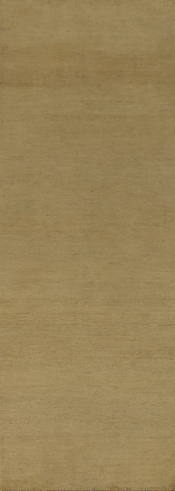 Solid Modern 10 ft Runner Rug 3x10 Wool Hand-knotted Contemporary Carpet - Image 1 of 4