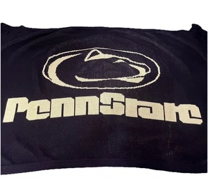 Penn State Knit Wall Hang Tapestry Throw Lap Blanket Fringe Nittany Lions 37x54 - Picture 1 of 11