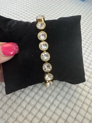 Touchstone Crystal Golden Crystal Ice Bracelet BNIB 7.25" - Image 1 of 4