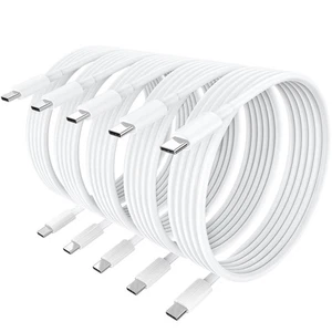 5 Pack 10FT Type USB C to USB C Cable iPhone 16/16 Pro/15/15 Pro/Max/Plus iP - Picture 1 of 4